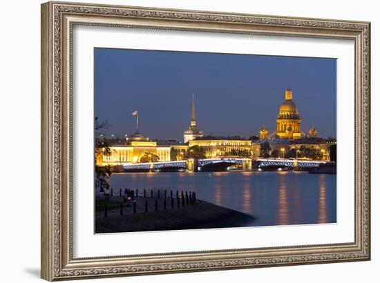 View of the Historic Heart along the Neva River, St. Petersburg, Russia, Europe-Miles Ertman-Framed Photographic Print