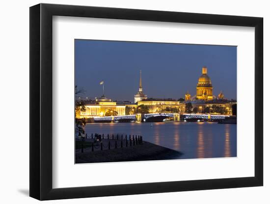 View of the Historic Heart along the Neva River, St. Petersburg, Russia, Europe-Miles Ertman-Framed Photographic Print