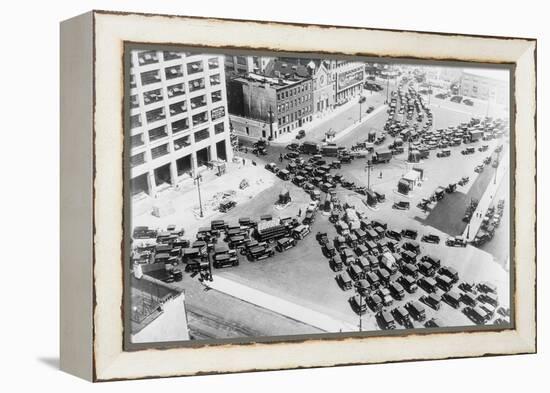 View of the Holland Tunnel Entrance before a Holiday-Philip Gendreau-Framed Premier Image Canvas