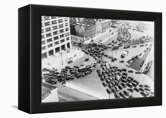 View of the Holland Tunnel Entrance before a Holiday-Philip Gendreau-Framed Premier Image Canvas