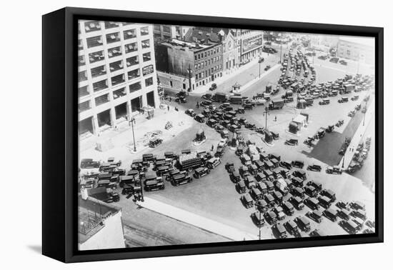 View of the Holland Tunnel Entrance before a Holiday-Philip Gendreau-Framed Premier Image Canvas