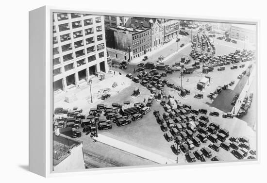View of the Holland Tunnel Entrance before a Holiday-Philip Gendreau-Framed Premier Image Canvas