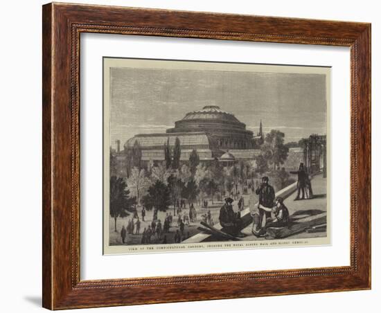 View of the Horticultural Gardens, Showing the Royal Albert Hall and Albert Memorial-null-Framed Giclee Print