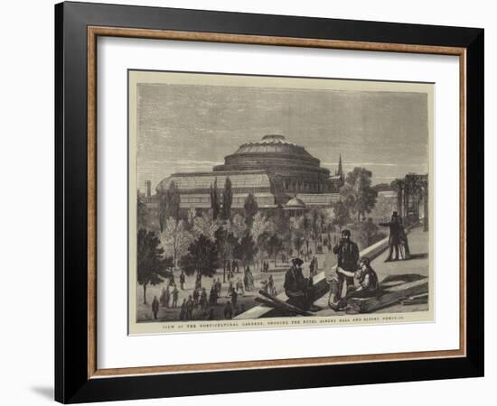 View of the Horticultural Gardens, Showing the Royal Albert Hall and Albert Memorial-null-Framed Giclee Print