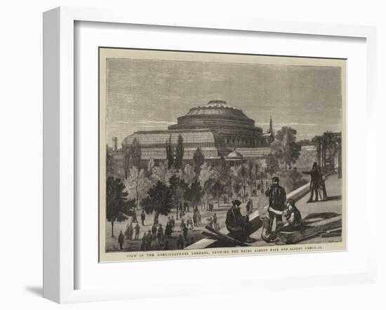 View of the Horticultural Gardens, Showing the Royal Albert Hall and Albert Memorial-null-Framed Giclee Print