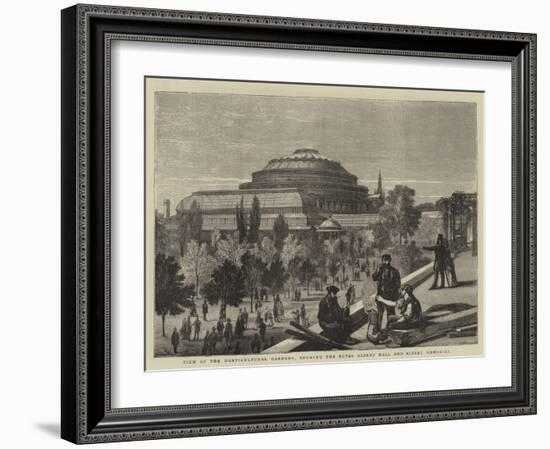 View of the Horticultural Gardens, Showing the Royal Albert Hall and Albert Memorial-null-Framed Giclee Print