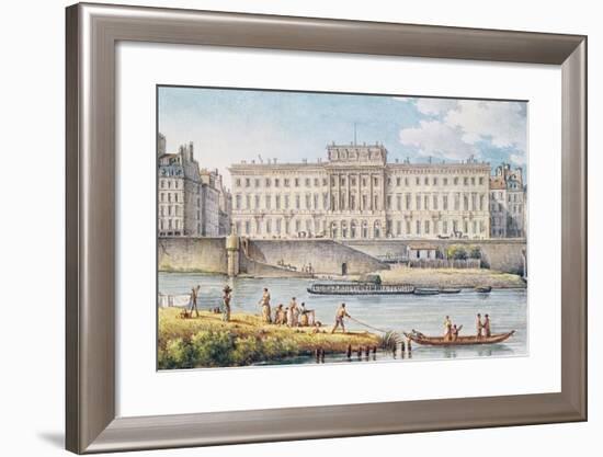 View of the Hotel Des Monnaies at the Confluence of the Two Branches of the Seine-Victor Jean Nicolle-Framed Giclee Print