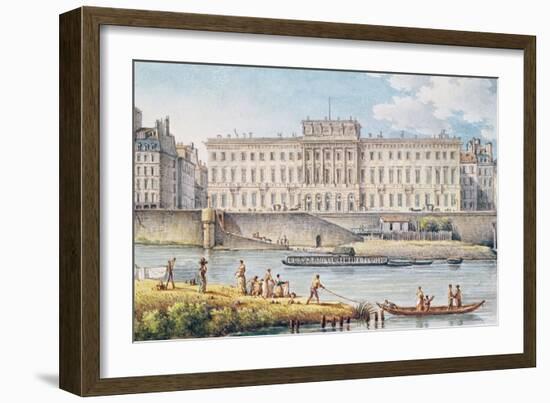 View of the Hotel Des Monnaies at the Confluence of the Two Branches of the Seine-Victor Jean Nicolle-Framed Giclee Print