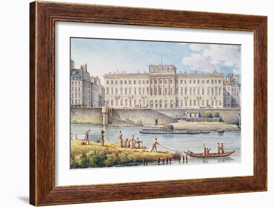 View of the Hotel Des Monnaies at the Confluence of the Two Branches of the Seine-Victor Jean Nicolle-Framed Giclee Print