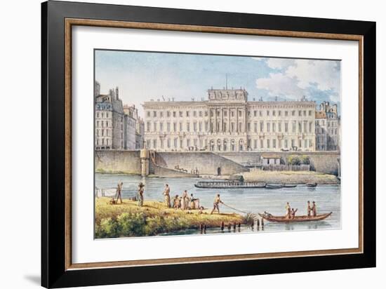 View of the Hotel Des Monnaies at the Confluence of the Two Branches of the Seine-Victor Jean Nicolle-Framed Giclee Print