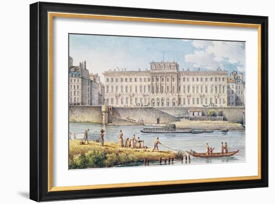 View of the Hotel Des Monnaies at the Confluence of the Two Branches of the Seine-Victor Jean Nicolle-Framed Giclee Print