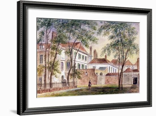 View of the House and Museum of the Late Duchess of Portland (1715-1785) 1796-John Bromley-Framed Giclee Print