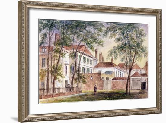 View of the House and Museum of the Late Duchess of Portland (1715-1785) 1796-John Bromley-Framed Giclee Print