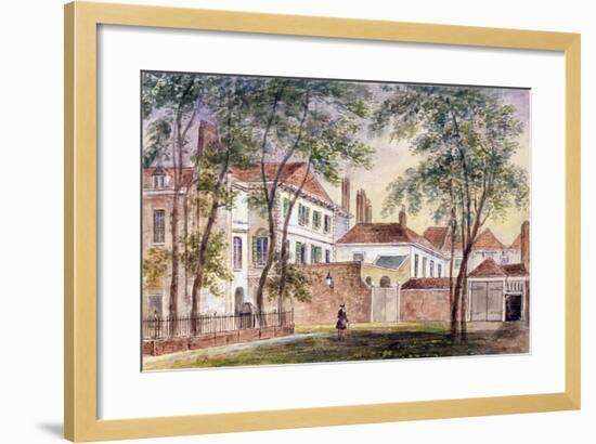View of the House and Museum of the Late Duchess of Portland (1715-1785) 1796-John Bromley-Framed Giclee Print
