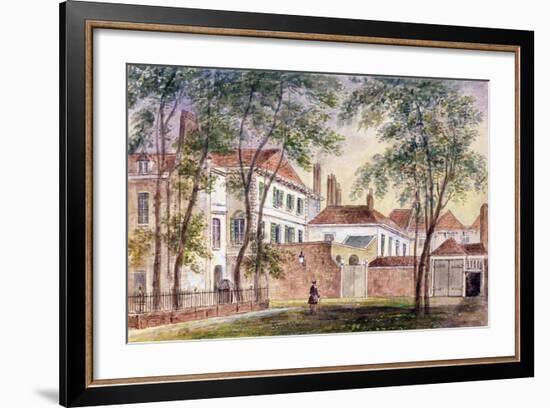 View of the House and Museum of the Late Duchess of Portland (1715-1785) 1796-John Bromley-Framed Giclee Print