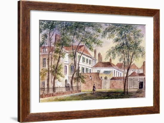 View of the House and Museum of the Late Duchess of Portland (1715-1785) 1796-John Bromley-Framed Giclee Print