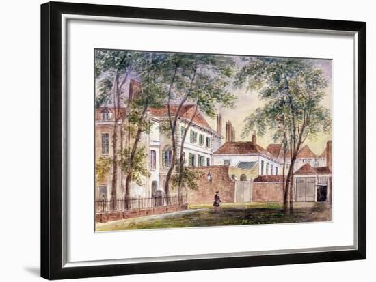 View of the House and Museum of the Late Duchess of Portland (1715-1785) 1796-John Bromley-Framed Giclee Print