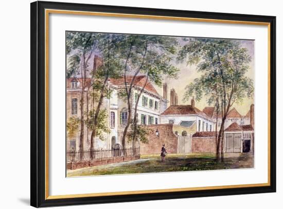 View of the House and Museum of the Late Duchess of Portland (1715-1785) 1796-John Bromley-Framed Giclee Print