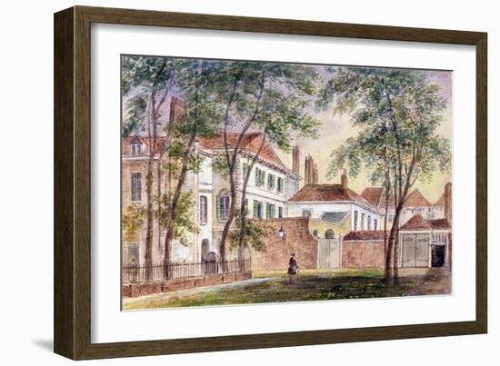 View of the House and Museum of the Late Duchess of Portland (1715-1785) 1796-John Bromley-Framed Giclee Print