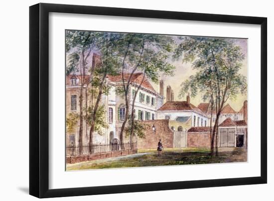 View of the House and Museum of the Late Duchess of Portland (1715-1785) 1796-John Bromley-Framed Giclee Print