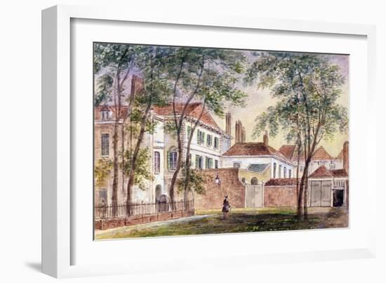 View of the House and Museum of the Late Duchess of Portland (1715-1785) 1796-John Bromley-Framed Giclee Print