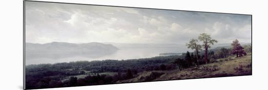 View of the Hudson Looking Across the Tappanzee-Albert Bierstadt-Mounted Giclee Print