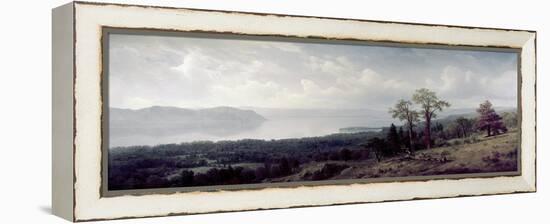 View of the Hudson Looking Across the Tappanzee-Albert Bierstadt-Framed Premier Image Canvas