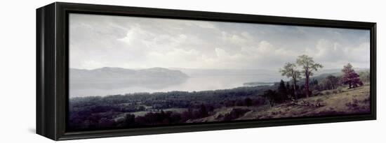 View of the Hudson Looking Across the Tappanzee-Albert Bierstadt-Framed Premier Image Canvas