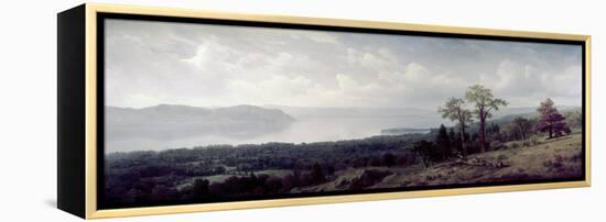 View of the Hudson Looking Across the Tappanzee-Albert Bierstadt-Framed Premier Image Canvas