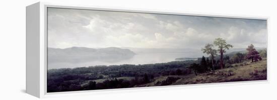 View of the Hudson Looking Across the Tappanzee-Albert Bierstadt-Framed Premier Image Canvas