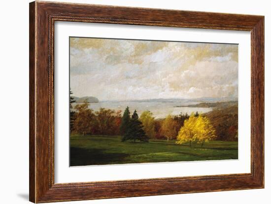 View of the Hudson Near Hastings, 1895-Jasper Francis Cropsey-Framed Giclee Print