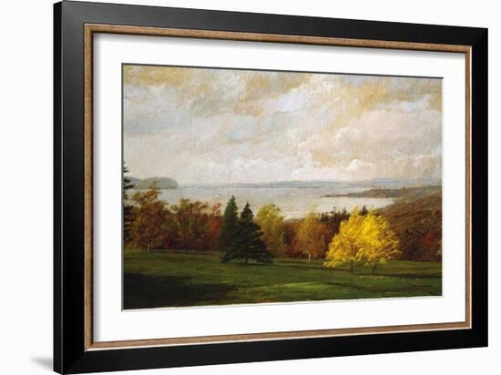 View of the Hudson Near Hastings, 1895-Jasper Francis Cropsey-Framed Giclee Print