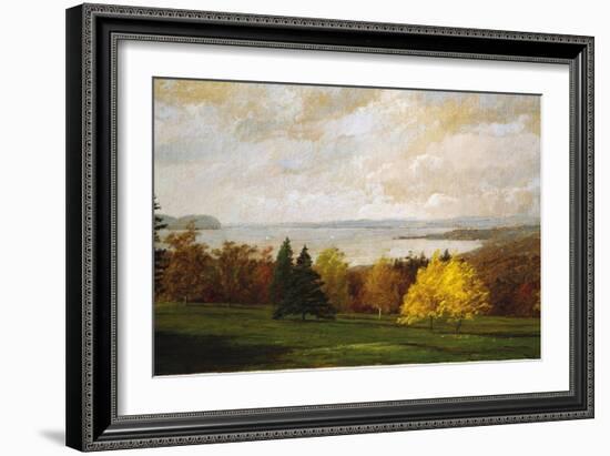 View of the Hudson Near Hastings, 1895-Jasper Francis Cropsey-Framed Giclee Print