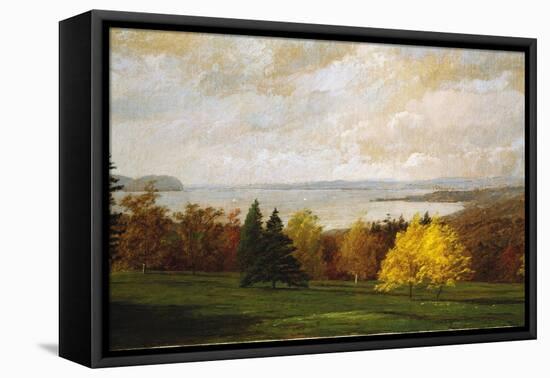 View of the Hudson Near Hastings, 1895-Jasper Francis Cropsey-Framed Premier Image Canvas