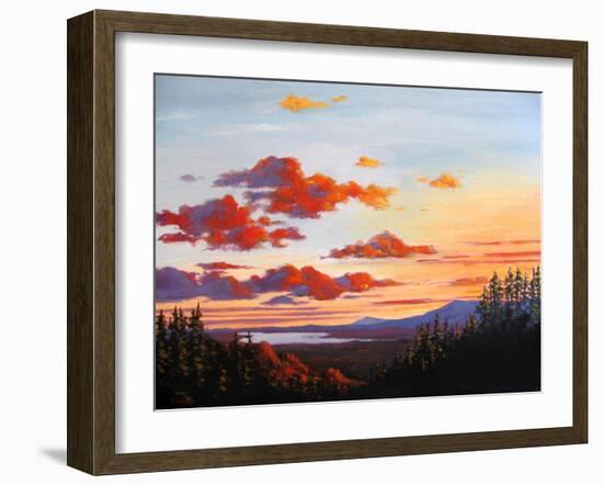 View of the Hudson River at Sunset from Olana-Patty Baker-Framed Art Print