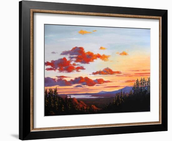 View of the Hudson River at Sunset from Olana-Patty Baker-Framed Art Print