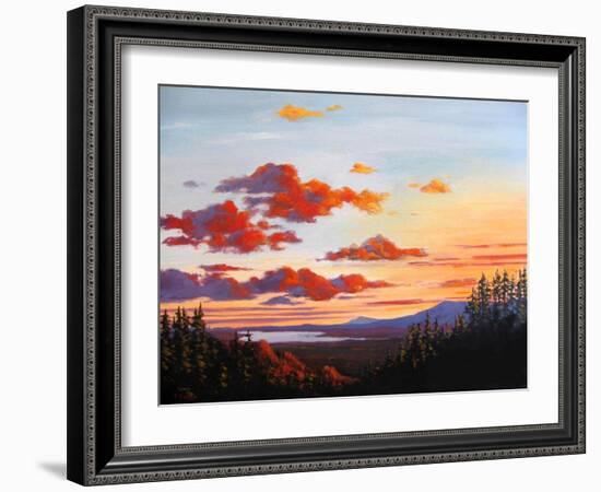 View of the Hudson River at Sunset from Olana-Patty Baker-Framed Art Print