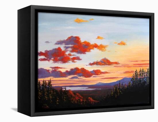 View of the Hudson River at Sunset from Olana-Patty Baker-Framed Stretched Canvas