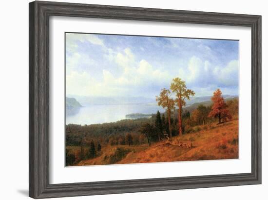 View of The Hudson River Valley-Albert Bierstadt-Framed Art Print