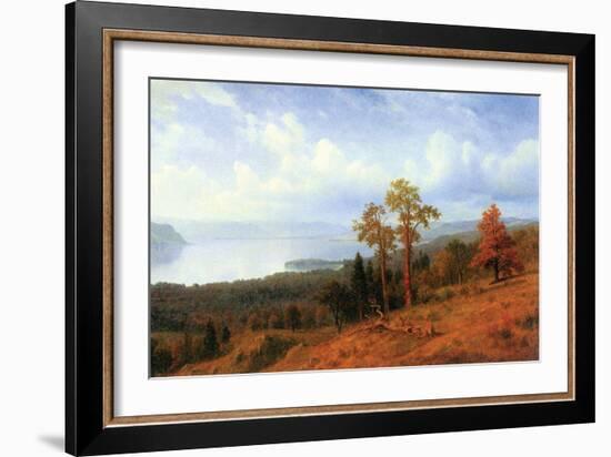 View of The Hudson River Valley-Albert Bierstadt-Framed Art Print