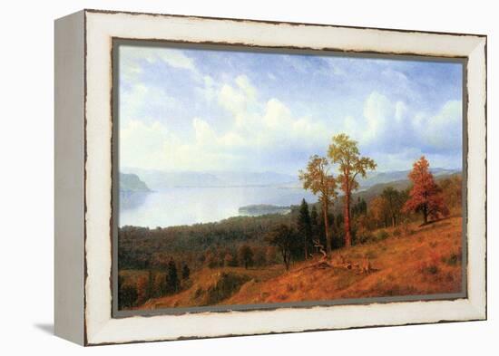 View of The Hudson River Valley-Albert Bierstadt-Framed Stretched Canvas