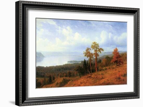 View of the Hudson River Valley-Albert Bierstadt-Framed Premium Giclee Print