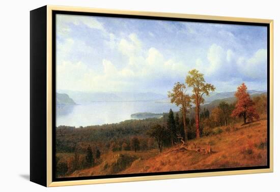 View of the Hudson River Valley-Albert Bierstadt-Framed Stretched Canvas