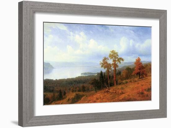 View of the Hudson River Valley-Albert Bierstadt-Framed Art Print