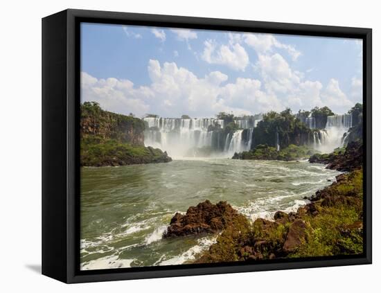 View of the Iguazu Falls, UNESCO World Heritage Site, Puerto Iguazu, Misiones, Argentina, South Ame-Karol Kozlowski-Framed Premier Image Canvas