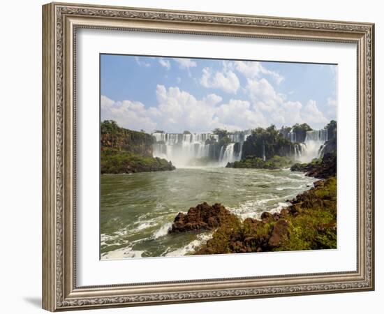 View of the Iguazu Falls, UNESCO World Heritage Site, Puerto Iguazu, Misiones, Argentina, South Ame-Karol Kozlowski-Framed Photographic Print