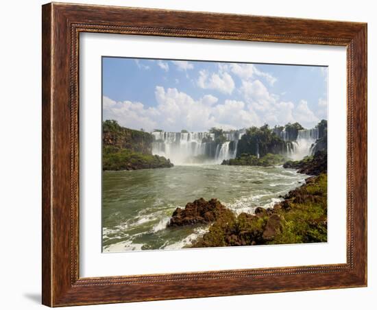 View of the Iguazu Falls, UNESCO World Heritage Site, Puerto Iguazu, Misiones, Argentina, South Ame-Karol Kozlowski-Framed Photographic Print