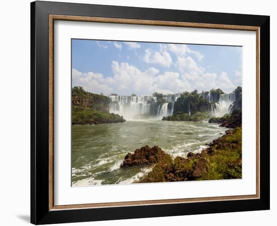 View of the Iguazu Falls, UNESCO World Heritage Site, Puerto Iguazu, Misiones, Argentina, South Ame-Karol Kozlowski-Framed Photographic Print