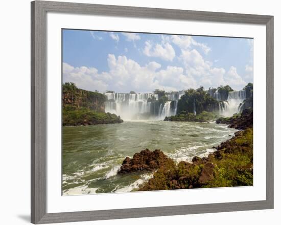 View of the Iguazu Falls, UNESCO World Heritage Site, Puerto Iguazu, Misiones, Argentina, South Ame-Karol Kozlowski-Framed Photographic Print