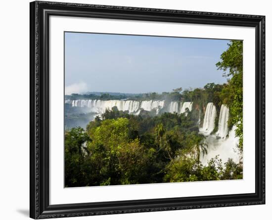 View of the Iguazu Falls, UNESCO World Heritage Site, Puerto Iguazu, Misiones, Argentina, South Ame-Karol Kozlowski-Framed Photographic Print